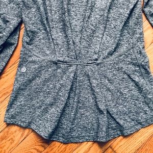 lululemon rulu run top heather black sz 4